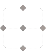 Carrelage Taco Gris Mate 4,6x4,6 cm - détail du carreau 2