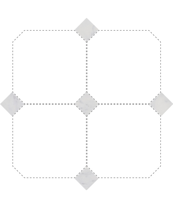 Taco Marmol Blanco 4.6x4.6 cm - carrelage NAIS - image 2