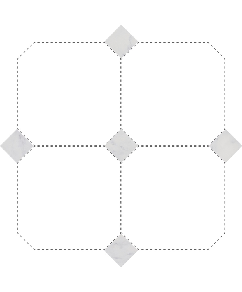 Taco Marmol Blanco 4.6x4.6 cm - carrelage NAIS - image 2