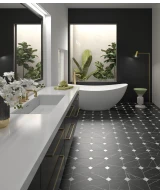 Carrelage Taco Marmol Blanco 4,6x4,6 cm - vue d’ambiance 2