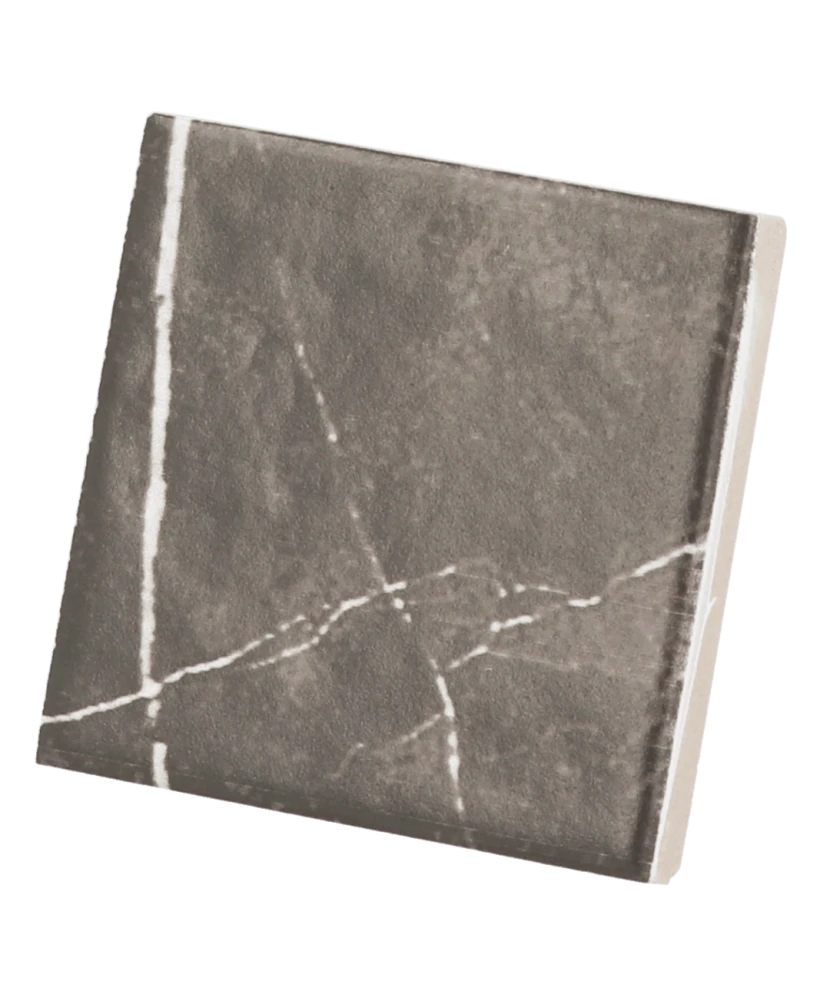 Carrelage Taco Marmol Negro 4,6x4,6 cm - détail du carreau