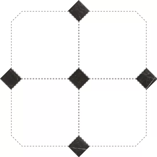Carrelage Taco Marmol Negro 4,6x4,6 cm - détail du carreau 2