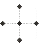 Carrelage Taco Marmol Negro 4,6x4,6 cm - détail du carreau 2