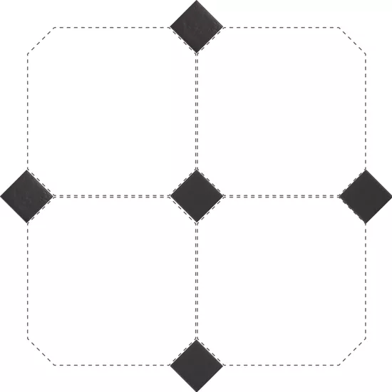 Carrelage Taco Negro Mate 4,6x4,6 cm - détail du carreau 2