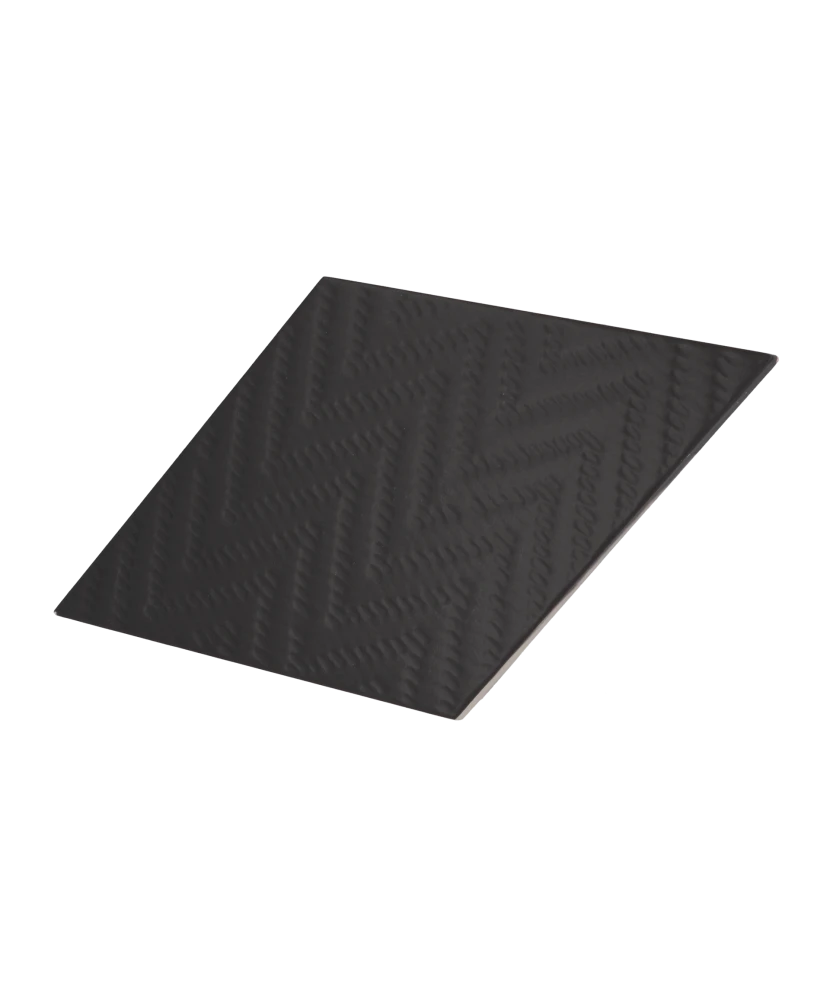 Carrelage Rhombus Black Mat 14x24 cm - détail du carreau