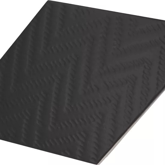 Carrelage Rhombus Black Mat 14x24 cm - détail du carreau