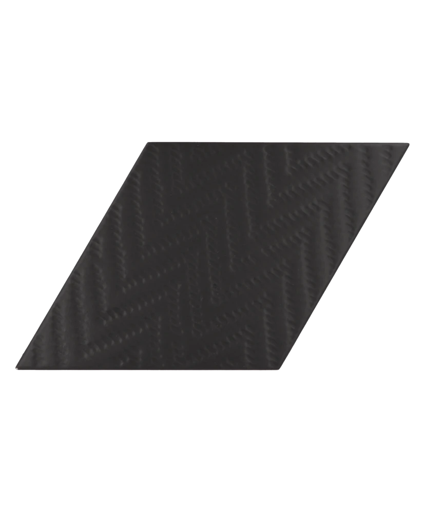 Carrelage Rhombus Black Mat 14x24 cm - détail du carreau 2