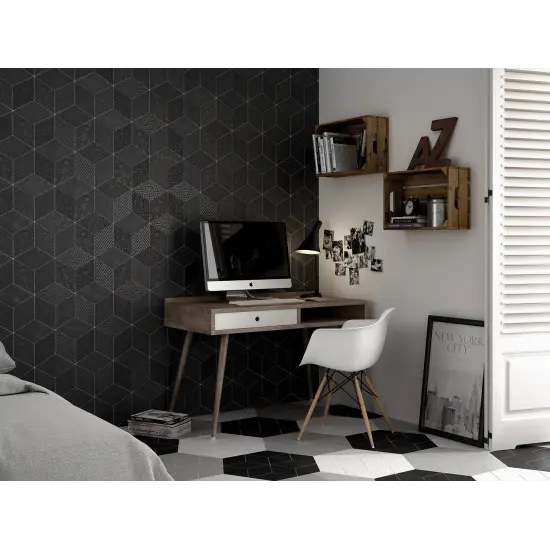 Rhombus Black Matt 14x24 cm - carrelage NAIS - image 3