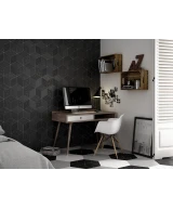 Carrelage Rhombus Black Mat 14x24 cm - vue d’ambiance