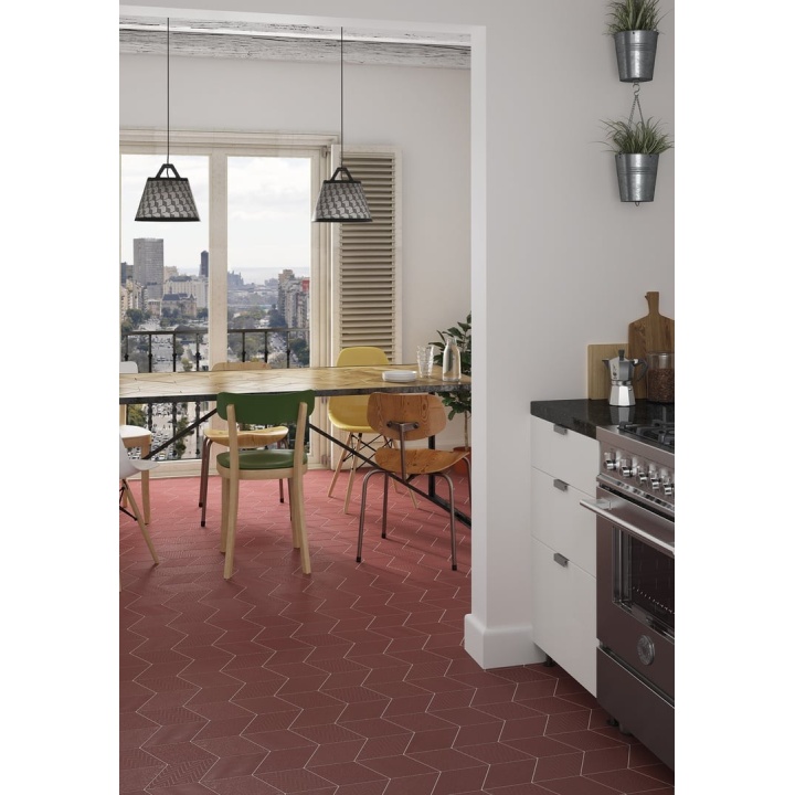 Rhombus Red Matt 14x24 cm - carrelage NAIS - image 3