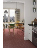 Carrelage Rhombus Red Mat 14x24 cm - vue d’ambiance