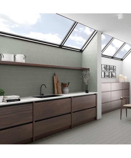 Rhombus Smooth Light Grey Matt 14x24 cm - carrelage NAIS - image 3