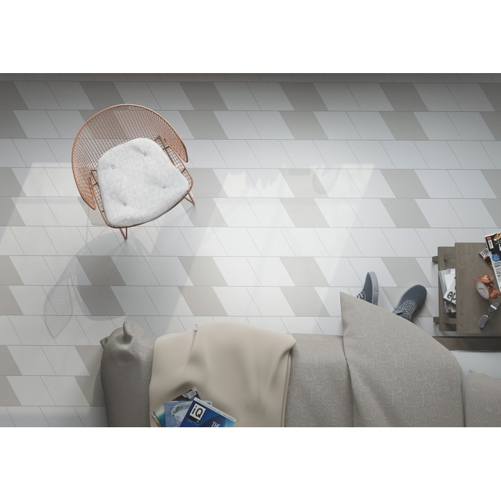 Rhombus Smooth Light Grey Matt 14x24 cm - carrelage NAIS - image 5