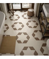 Carrelage Rhombus Smooth Taupe Mat 14x24 cm - vue d’ambiance
