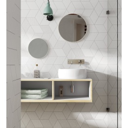Rhombus Smooth White Matt 14x24 cm - carrelage NAIS - image 3