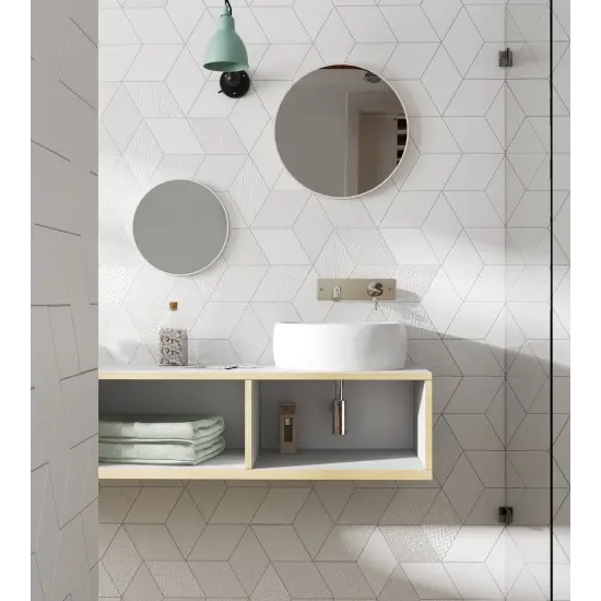 Rhombus Smooth White Matt 14x24 cm - carrelage NAIS - image 3