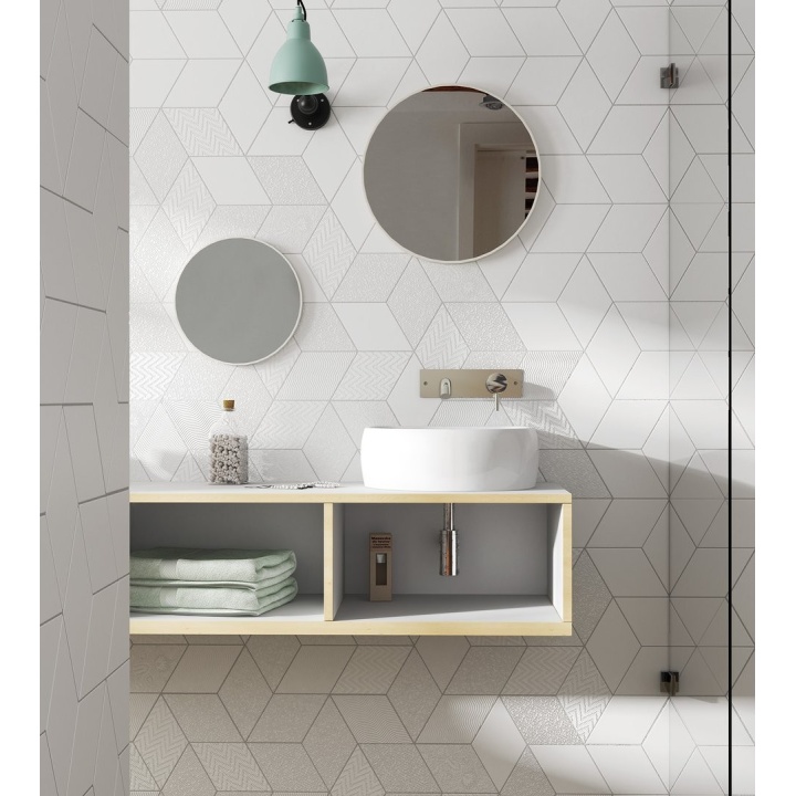 Rhombus Smooth White Matt 14x24 cm - carrelage NAIS - image 3