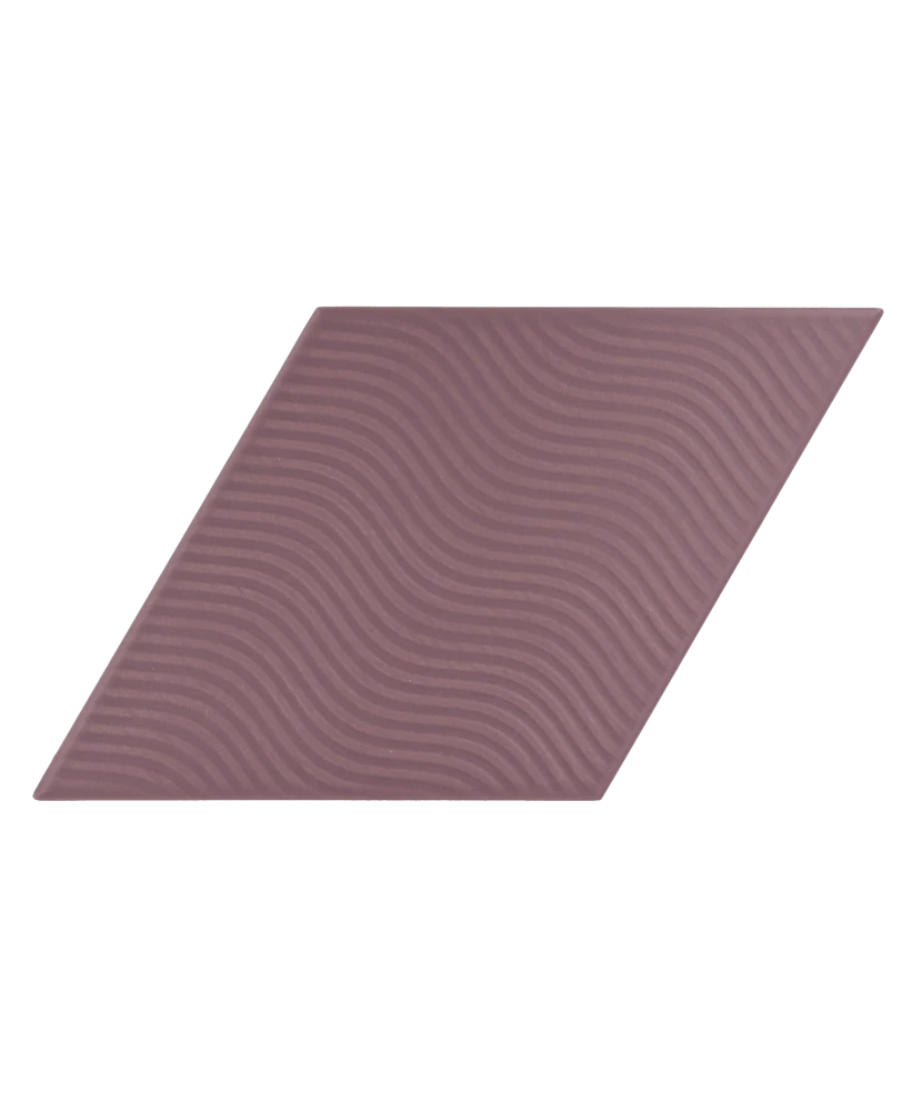 Carrelage Rhombus Violet Mat 14x24 cm - détail du carreau 2