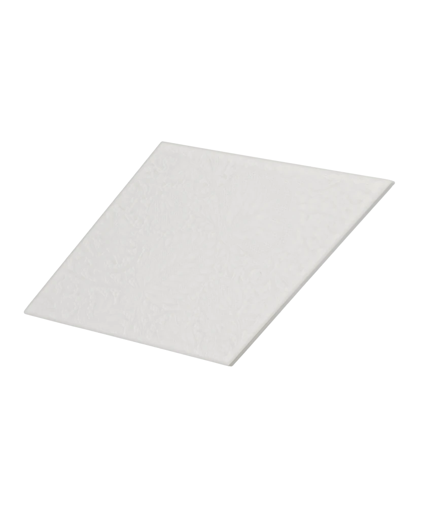 Carrelage Rhombus White Mat 14x24 cm - détail du carreau
