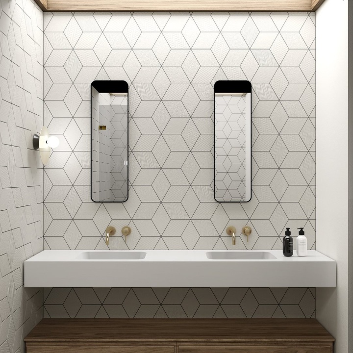 Rhombus White Matt 14x24 cm - carrelage NAIS - image 5