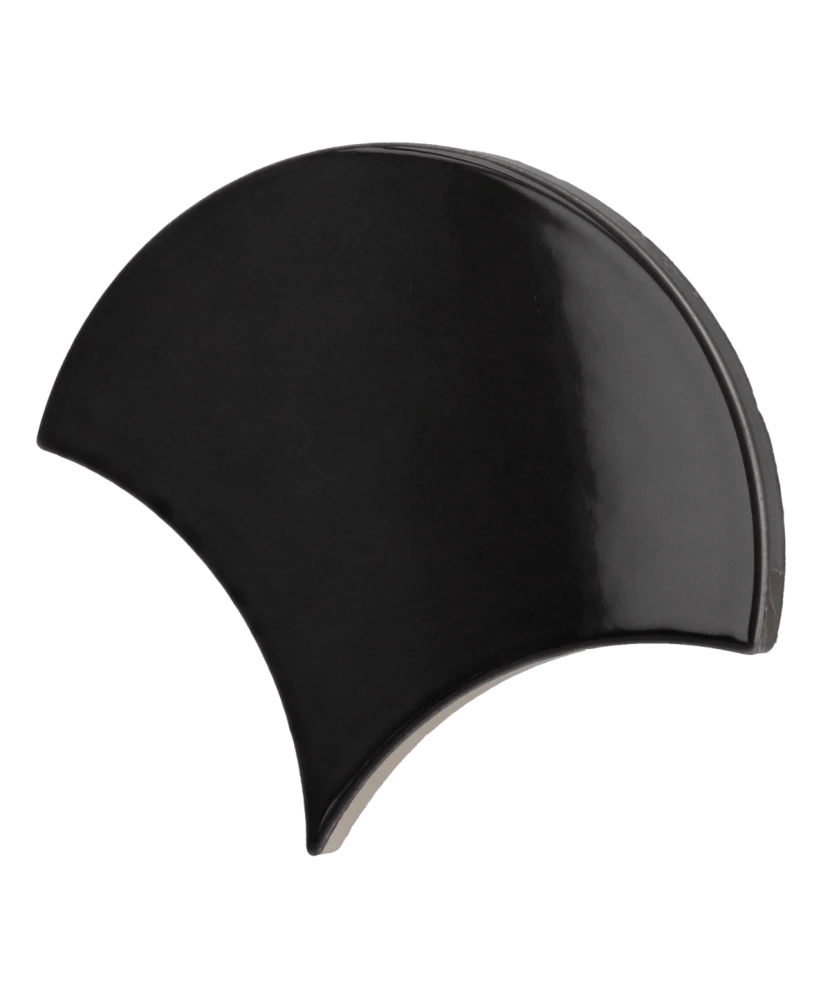 Carrelage Scale Fan Black 10,6x12 cm - détail du carreau