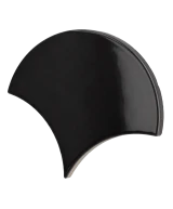 Carrelage Scale Fan Black 10,6x12 cm - détail du carreau