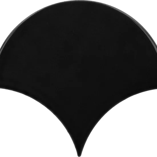 Carrelage Scale Fan Black 10,6x12 cm - détail du carreau 2