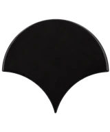 Carrelage Scale Fan Black 10,6x12 cm - détail du carreau 2