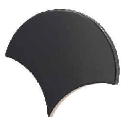 Scale Fan Black Matt 10.6x12 cm - carrelage NAIS