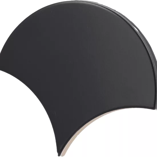 Carrelage Scale Fan Black Mat 10,6x12 cm - détail du carreau
