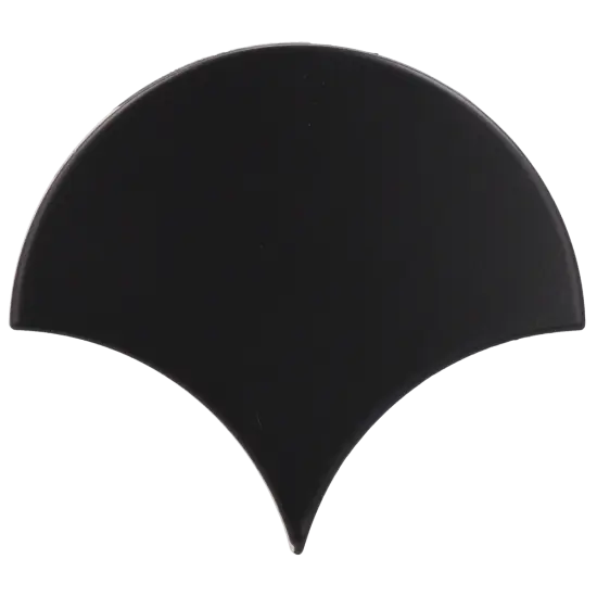 Scale Fan Black Matt 10,6x12 cm