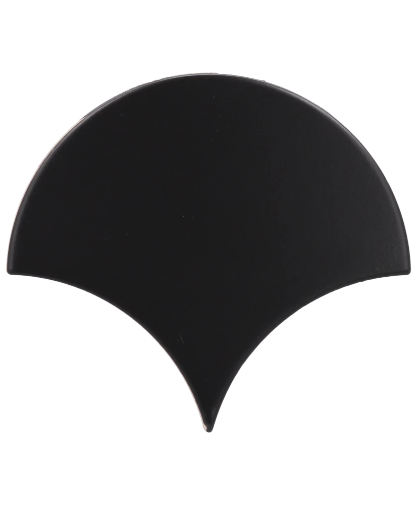 Carrelage Scale Fan Black Mat 10,6x12 cm - détail du carreau 2