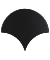 Carrelage Scale Fan Black Mat 10,6x12 cm - détail du carreau 2