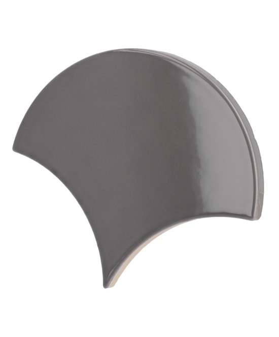 Scale Fan Dark Grey 10.6x12 cm - carrelage NAIS