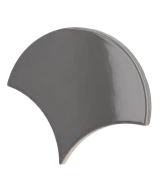 Carrelage Scale Fan Dark Grey 10,6x12 cm - détail du carreau