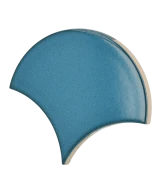 Carrelage Scale Fan Electric Blue 10,6x12 cm - détail du carreau