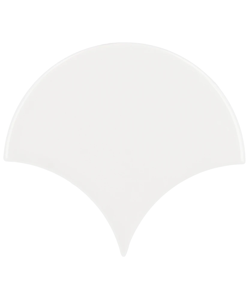 Carrelage Scale Fan White 10,6x12 cm - détail du carreau 2