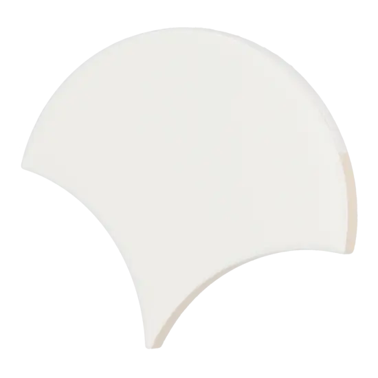 Scale Fan White Matt 10.6x12 cm - carrelage NAIS