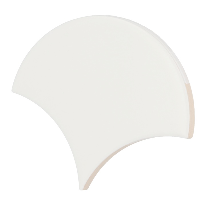 Scale Fan White Matt 10.6x12 cm - carrelage NAIS