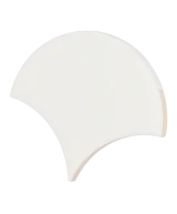 Carrelage Scale Fan White Mat 10,6x12 cm - détail du carreau