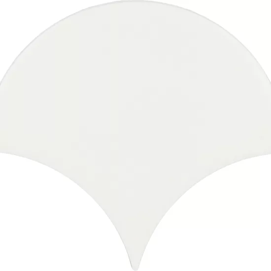 Carrelage Scale Fan White Mat 10,6x12 cm - détail du carreau 2