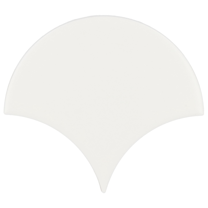 Scale Fan White Matt 10.6x12 cm - carrelage NAIS - image 2
