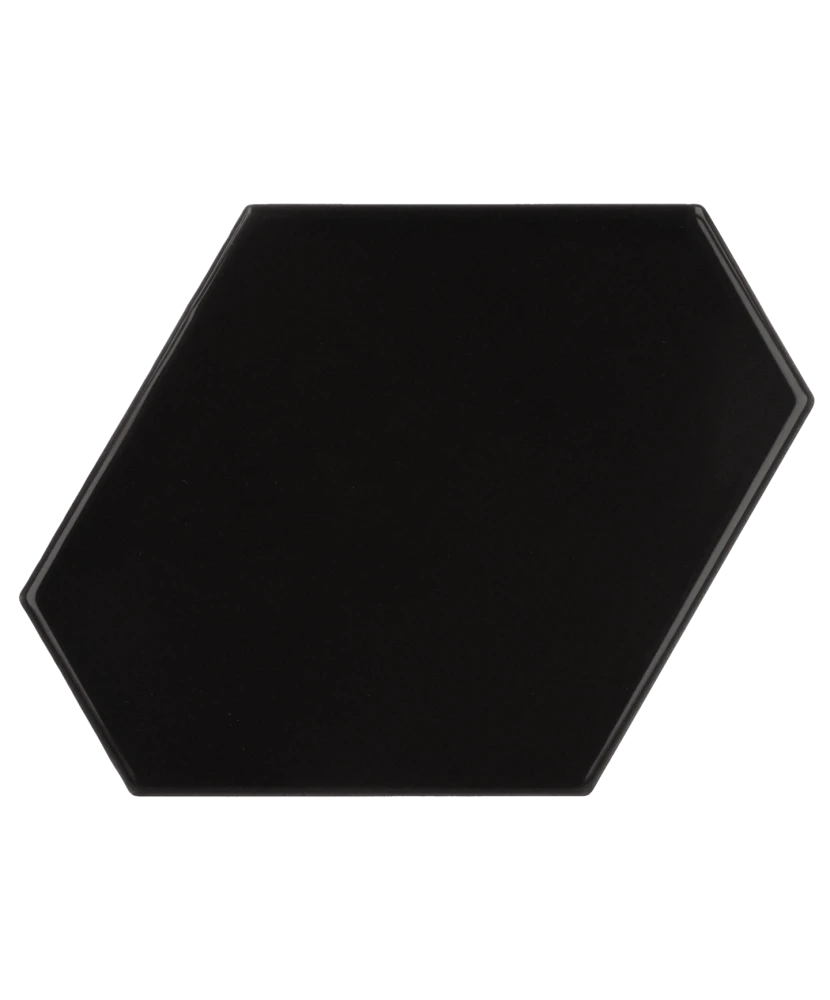 Carrelage Scale Benzene Black 10,8x12,4 cm - détail du carreau 2