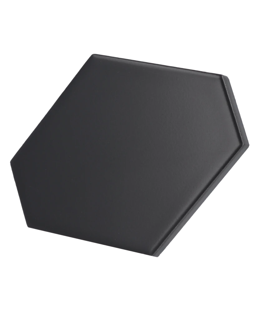 Carrelage Scale Benzene Black Mat 10,8x12,4 cm - détail du carreau