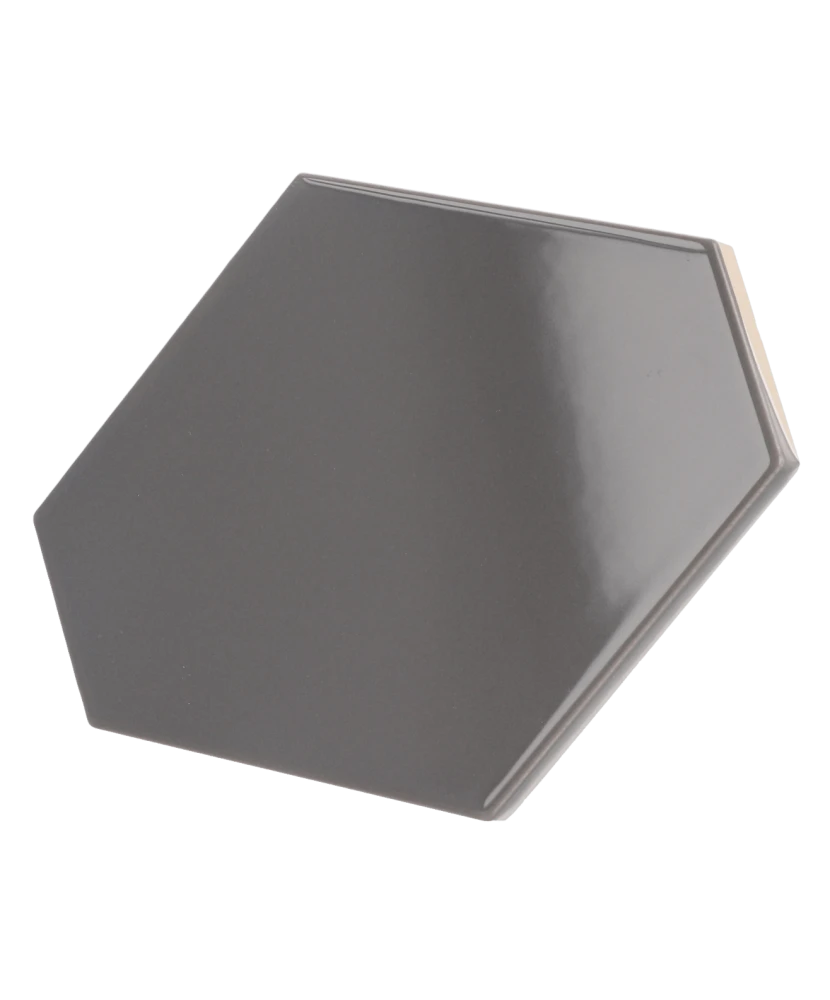 Carrelage Scale Benzene Dark Grey 10,8x12,4 cm - détail du carreau
