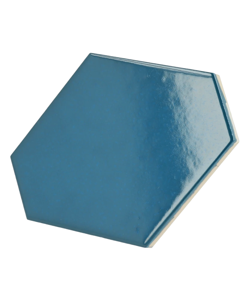 Carrelage Scale Benzene Electric Blue 10,8x12,4 cm - détail du carreau