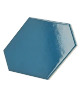 Carrelage Scale Benzene Electric Blue 10,8x12,4 cm - détail du carreau