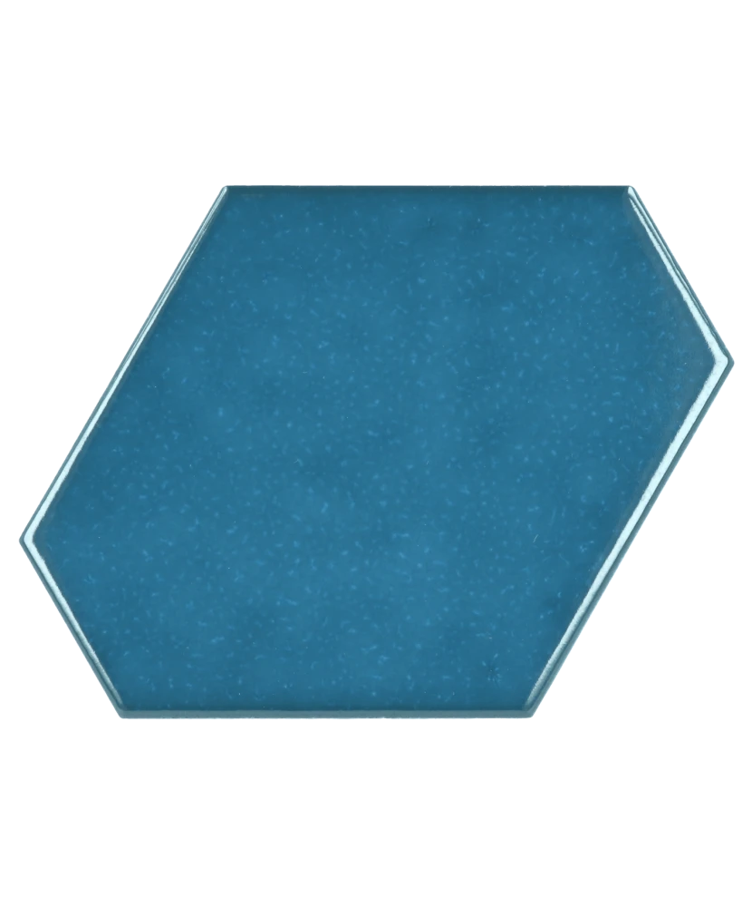 Carrelage Scale Benzene Electric Blue 10,8x12,4 cm - détail du carreau 2