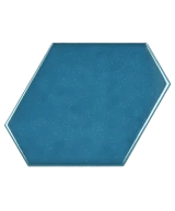 Carrelage Scale Benzene Electric Blue 10,8x12,4 cm - détail du carreau 2