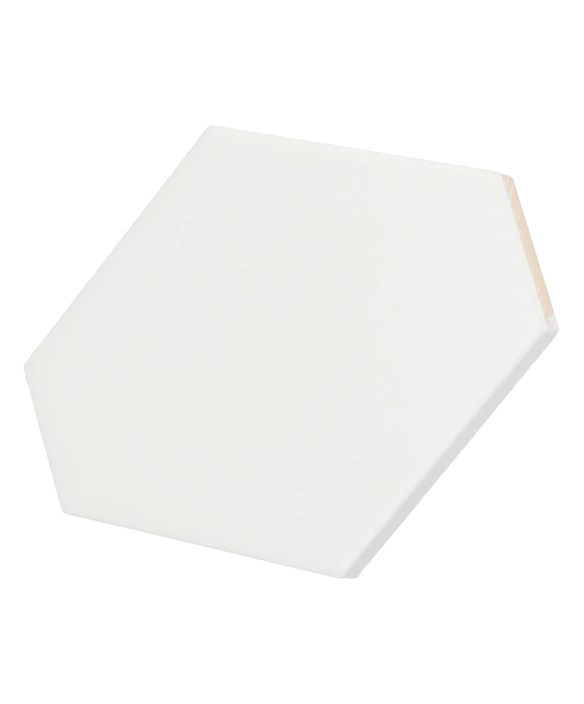 Carrelage Scale Benzene White Mat 10,8x12,4 cm - détail du carreau
